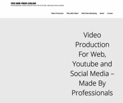 Prowebvideoonline.co.uk(Web Video Production Company) Screenshot