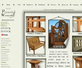 Prowellwoodworks.com(Custom Wood Garden Gates) Screenshot