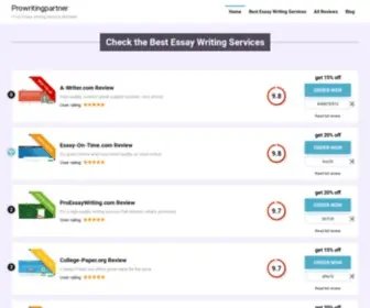 Prowritingpartner.com(Best Essay Writing Service Reviews) Screenshot