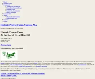 Prowsefarm.org(Education Center & Museum and Event Rentals) Screenshot