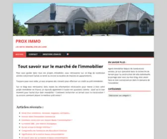 Prox-Immo.fr(Immobilier, actualités immo, crédit, prêt et conseils) Screenshot