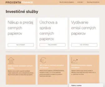 Proxentafinance.sk(Proxentafinance) Screenshot