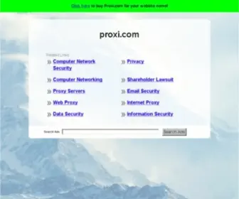Proxi.com(The Leading Proxy Site on the Net) Screenshot