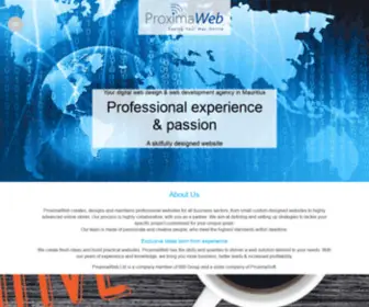 Proximaweb.mu(Web design) Screenshot