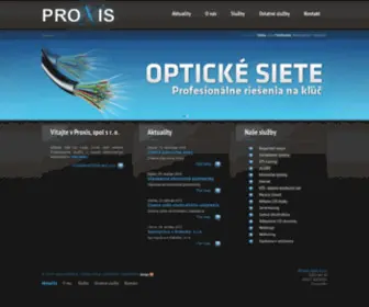 Proxis.sk(Internet, Webhosting, LED obrazovky, Dochádzkové systémy) Screenshot