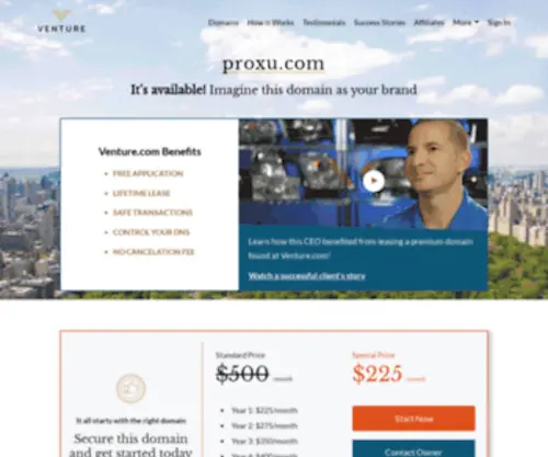 Proxu.com(Venture) Screenshot