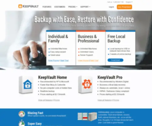 Proxure.com(KeepVault Online Backup) Screenshot