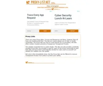 Proxy-List.net(Proxy Lists) Screenshot