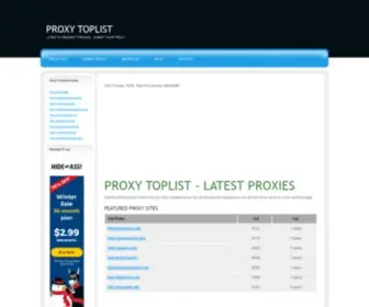 Proxy-Toplist.com(Proxy Toplist) Screenshot