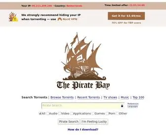 Proxybay.pro(The Pirate Bay) Screenshot