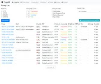 Proxydb.net(Proxy List) Screenshot