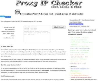 Proxyipchecker.com(Online tool to unlimited check proxy servers (IP:port)) Screenshot