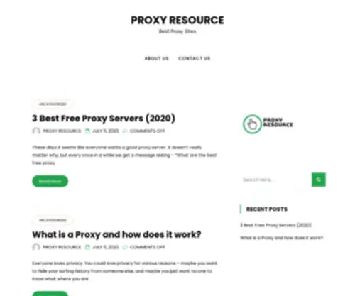 Proxyresource.org(Proxyresource) Screenshot