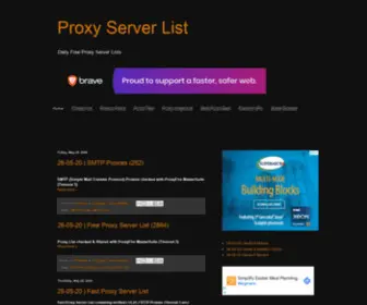 Proxyserverlist24.top(Proxy Server List) Screenshot