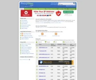 Proxysites.com(Lists of Free Proxy Sites) Screenshot