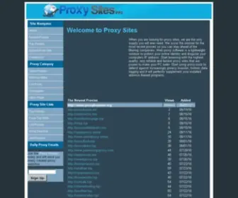 Proxysites.info(Proxy Sites) Screenshot