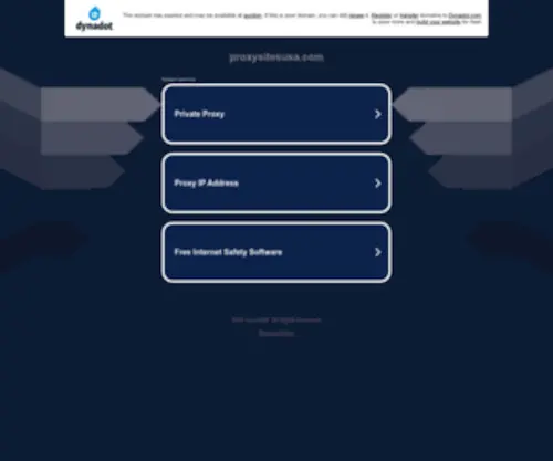 Proxysitesusa.com(Proxy Sites for Your Online Safety) Screenshot