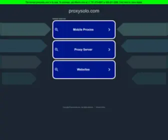 Proxysolo.com(Proxy Solo) Screenshot