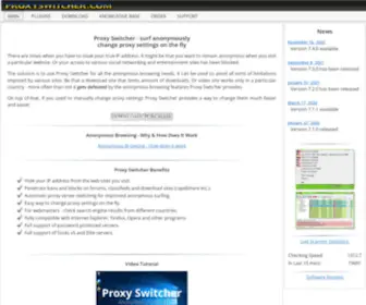 Proxyswitcher.com(Anonymous Browsing via Proxy Servers with Proxy Switcher) Screenshot