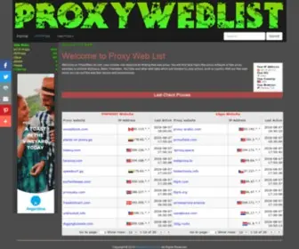 Proxyweblist.com(Proxyweblist) Screenshot