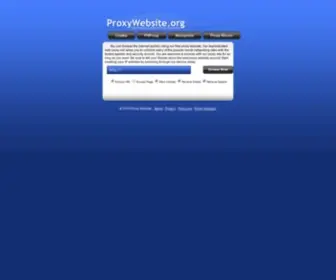 Proxywebsite.org(Proxy Website) Screenshot