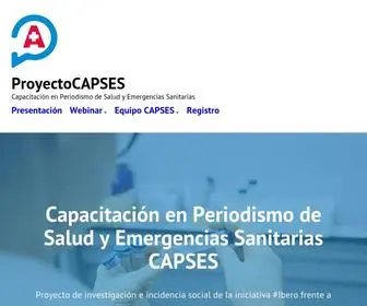 Proyectocapses.org(Capacitación en Periodismo de Salud y Emergencias Sanitarias) Screenshot