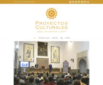 Proyectosculturales.eu(Proyectos Culturales es gestión del patrimonio cultural y gestión turística de monumentos) Screenshot