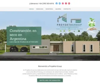 Proyektagroup.com(Construccion en seco Wood Framing) Screenshot