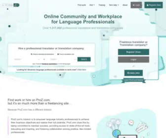 Proz.com(Freelance translators & Translation companies) Screenshot