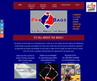 Prozbags.com(Pro Z Bags) Screenshot