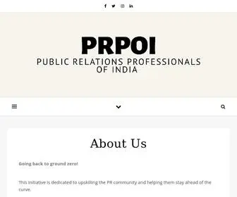 Prpoi.in(Public Relations Professionals Of India) Screenshot