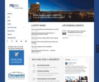 Prsamd.org(PRSA Maryland Chapter) Screenshot