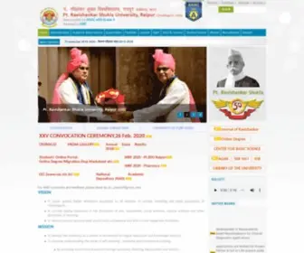 Prsu.ac.in(Pt. Ravishankar Shukla University) Screenshot