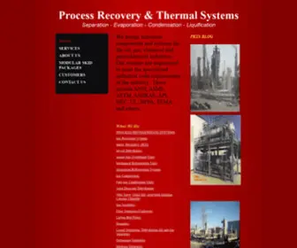 PRTSGlobal.com(Process Recovery Thermal Systems) Screenshot