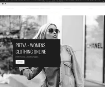 PRtya.com(WOMENS CLOTHING ONLINE SHOPPING) Screenshot