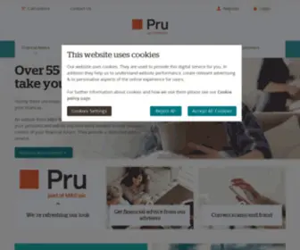 Pru.co.uk(Pension and investment support) Screenshot