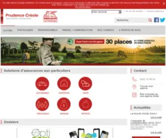 Prudencecreole.com(Bienvenue sur le nouveau site internet de Prudence Créole Assurance Réunion) Screenshot