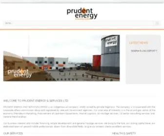 Prudentenergyltd.com(A trusted energy and commodities partner operating in the downstream energy sector in Nigeria) Screenshot