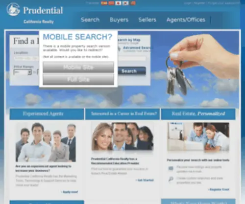 Prudentialcaliforniarealty.com(Orange County CA Real Estate) Screenshot