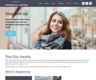Prudentialcenter.com(Boston shopping) Screenshot