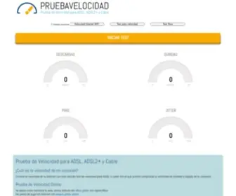 Pruebavelocidad.com(Prueba de velocidad. Mide la velocidad de subida y baja de tu conexión ADSL o cable) Screenshot