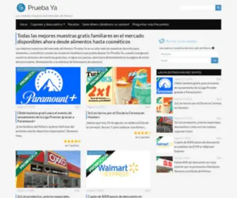 Pruebaya.mx(Todas las mejores muestras gratis familiares en el mercado disponibles ahora desde alimentos hasta cosméticos) Screenshot