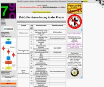 PruefZiffernberechnung.de(Prüfziffern) Screenshot