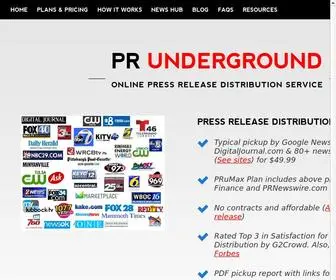 Prunderground.com(Social Media Press Releases) Screenshot