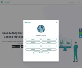 Pruvo.com(Rebook the same hotel room for a cheaper price) Screenshot