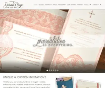 Prye.com(Sarah Prye Designs) Screenshot