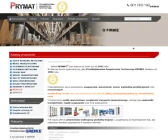 PRymat.com(O firmie PZT PRYMAT) Screenshot