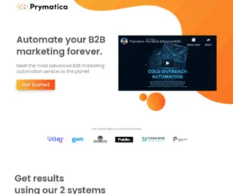 PRymatica.com(The World's Best B2B Marketing Automation Service) Screenshot