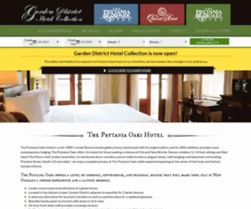 PRytaniaoakshotel.com(The Prytania Oaks Hotel) Screenshot