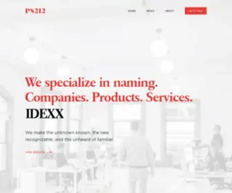 PS212.com(Naming & Brand Agency) Screenshot